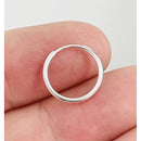 Endless Hoop Earring Wire Sleeper Thin Earring Small 14mm in Sterling Silver-1