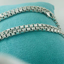 18" Tiffany & Co  Mens Unisex Venetian Box Link Necklace in Sterling Silver-5