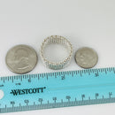 RARE Size 11.5 Tiffany & Co Somerset Ring in Sterling Silver Mesh Weave Flexible Unisex-8