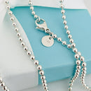 Tiffany & Co Layered Bead Chain Necklace 34 Inches-5
