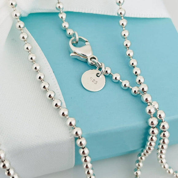 Tiffany & Co Layered Bead Chain Necklace 34 Inches