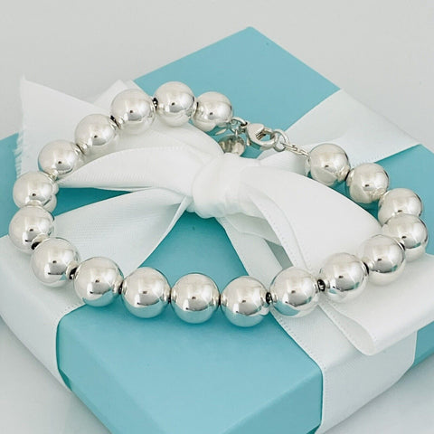 Tiffany HardWear Ball Bracelet in Sterling Silver 10mm Beads - 8.25" Medium/Large