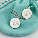 Return to Tiffany Round Drop Dangle Hook Earrings in Sterling Silver-2