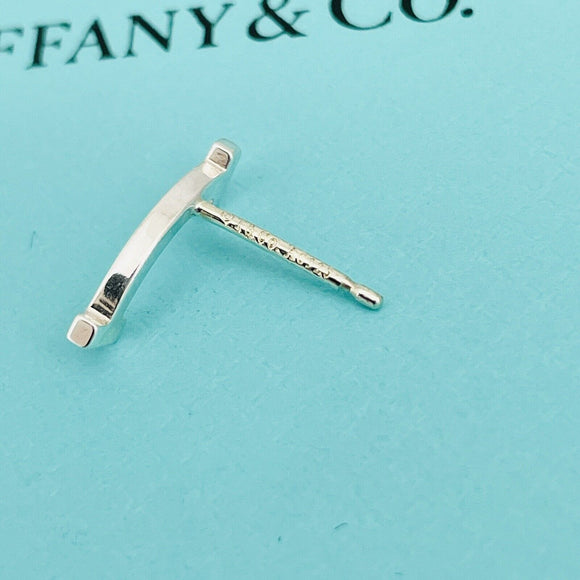 Tiffany T Smile Wire Stud Earrings in 925 Sterling Silver
