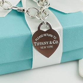 Please Return To Tiffany Heart Tag Charm Bracelet in Silver - 0