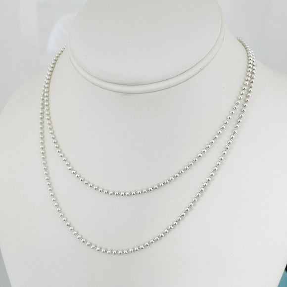 Tiffany & Co Layered Bead Chain Necklace 34 Inches