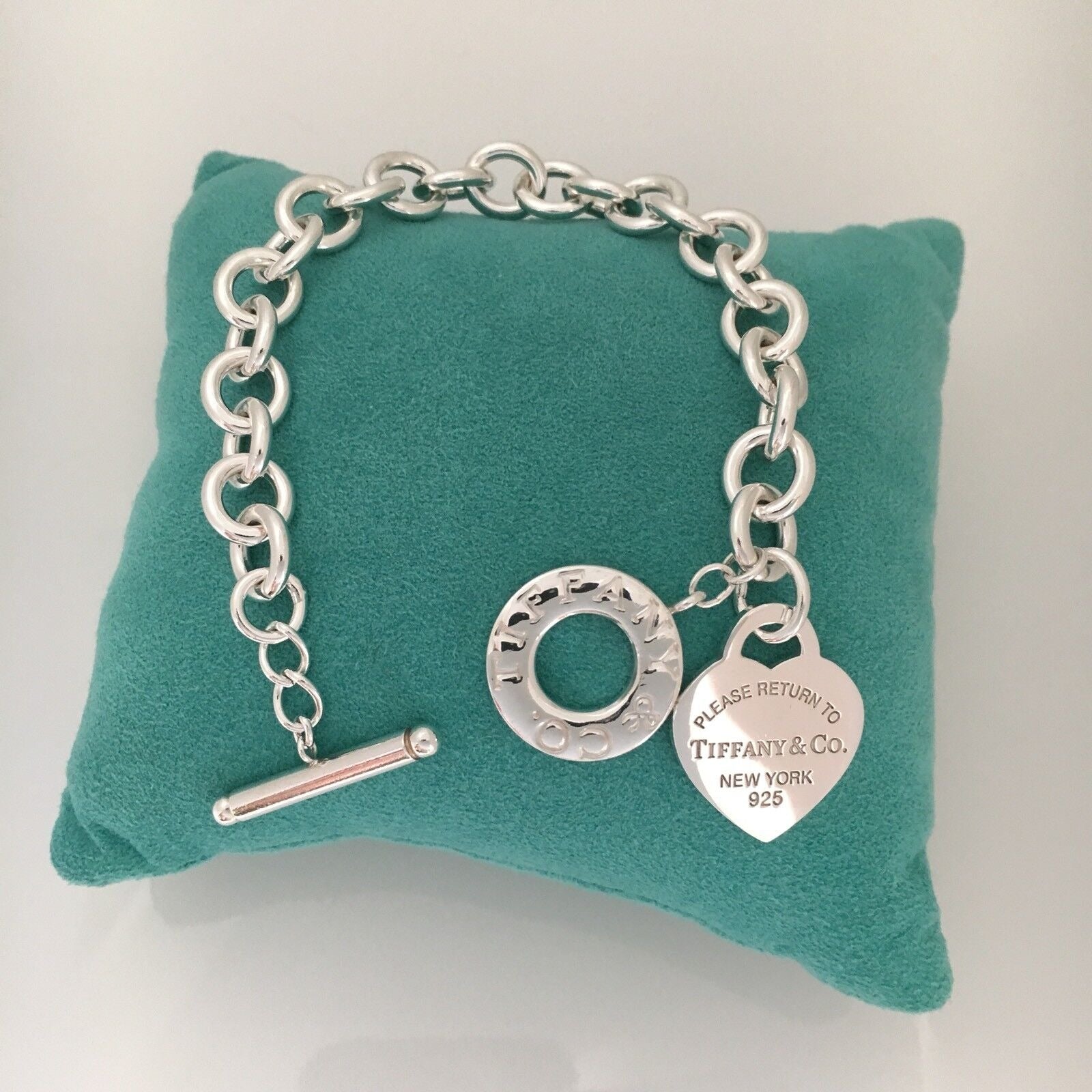 Please Return to Tiffany & Co Heart Tag Toggle Bracelet in Sterling Silver