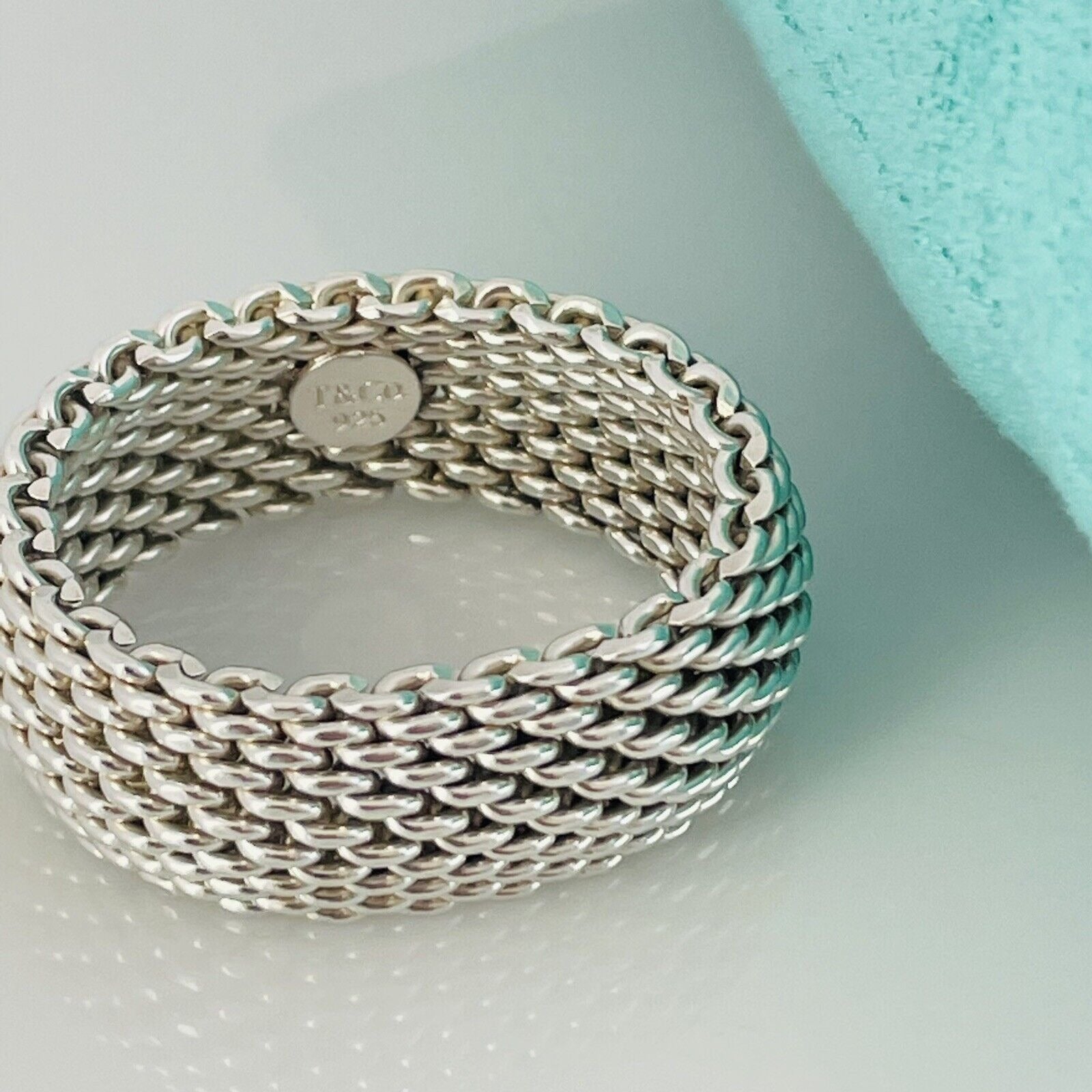 Tiffany & Co Somerset Mesh Weave Dome Ring Size 9 / Men's