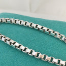 Rare 9" Large Tiffany & Co Venetian Box Link Bracelet in Sterling Silver Mens Unisex-6