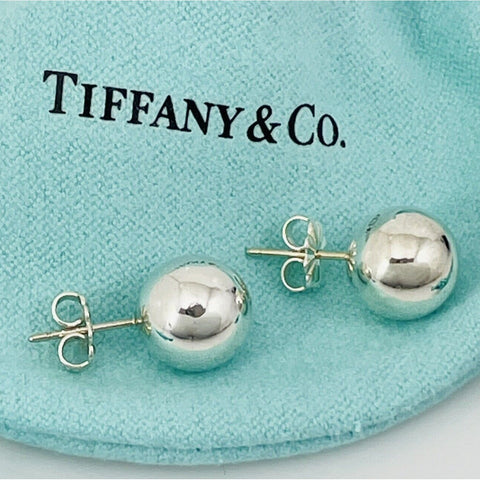Tiffany Silver Bead Ball Stud Earrings 10mm from the HardWear Collection