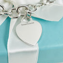 7.5" Tiffany & Co Classic Heart Tag Charm Bracelet in Sterling Silver-2
