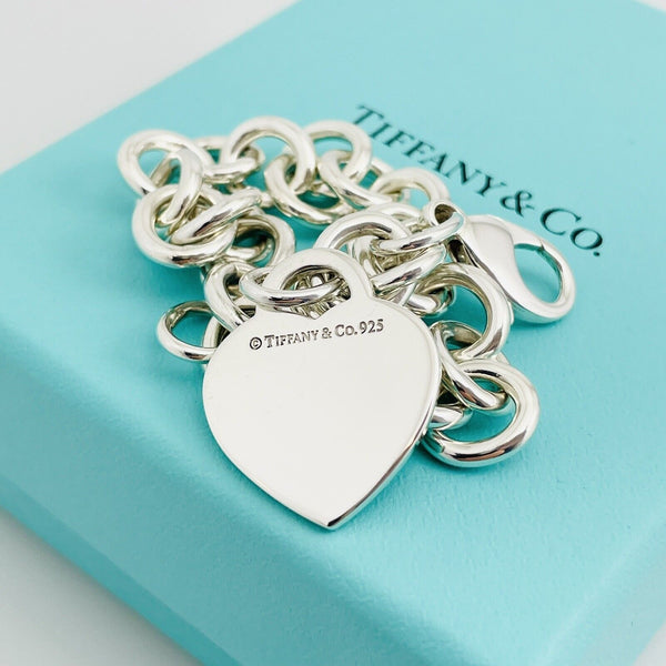 7.5" Medium Please Return To Tiffany Heart Tag Charm Bracelet in Sterling Silver - 4
