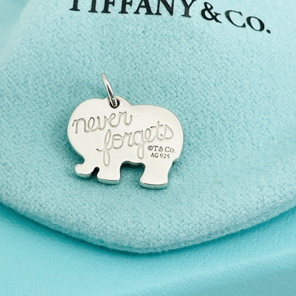 Tiffany & Co Elephant Never Forgets Charm or Pendant in Sterling Silver