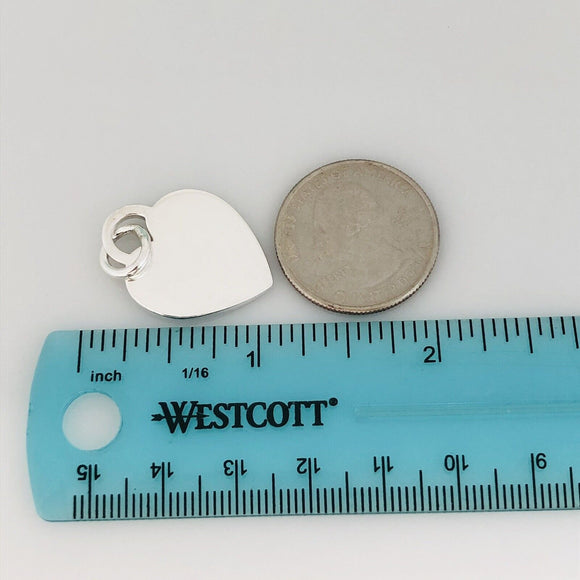 Tiffany & Co Blank Heart Tag Charm or Pendant Engravable in Sterling Silver