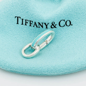 Tiffany Blue Enamel Oval Clasping Link Jump Ring Charm or Bracelet Extender