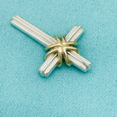 Tiffany & Co Silver and Yellow Gold Cross Crucifix Pendant Mens Unisex-2