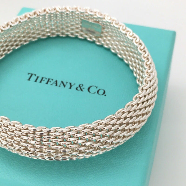 7.5" Tiffany & Co Somerset Bangle Bracelet in Sterling Silver - 6