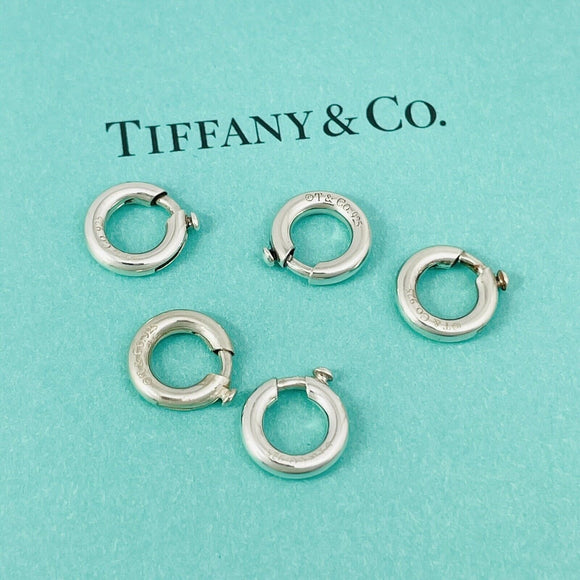 Tiffany Blue Enamel Oval Clasping Link Jump Ring Charm or Bracelet Extender