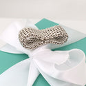 Size 9.5 Tiffany & Co Somerset Ring in Sterling Silver Mesh Weave Flexible Unisex - 3