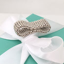 Size 9.5 Tiffany & Co Somerset Ring in Sterling Silver Mesh Weave Flexible Unisex-3