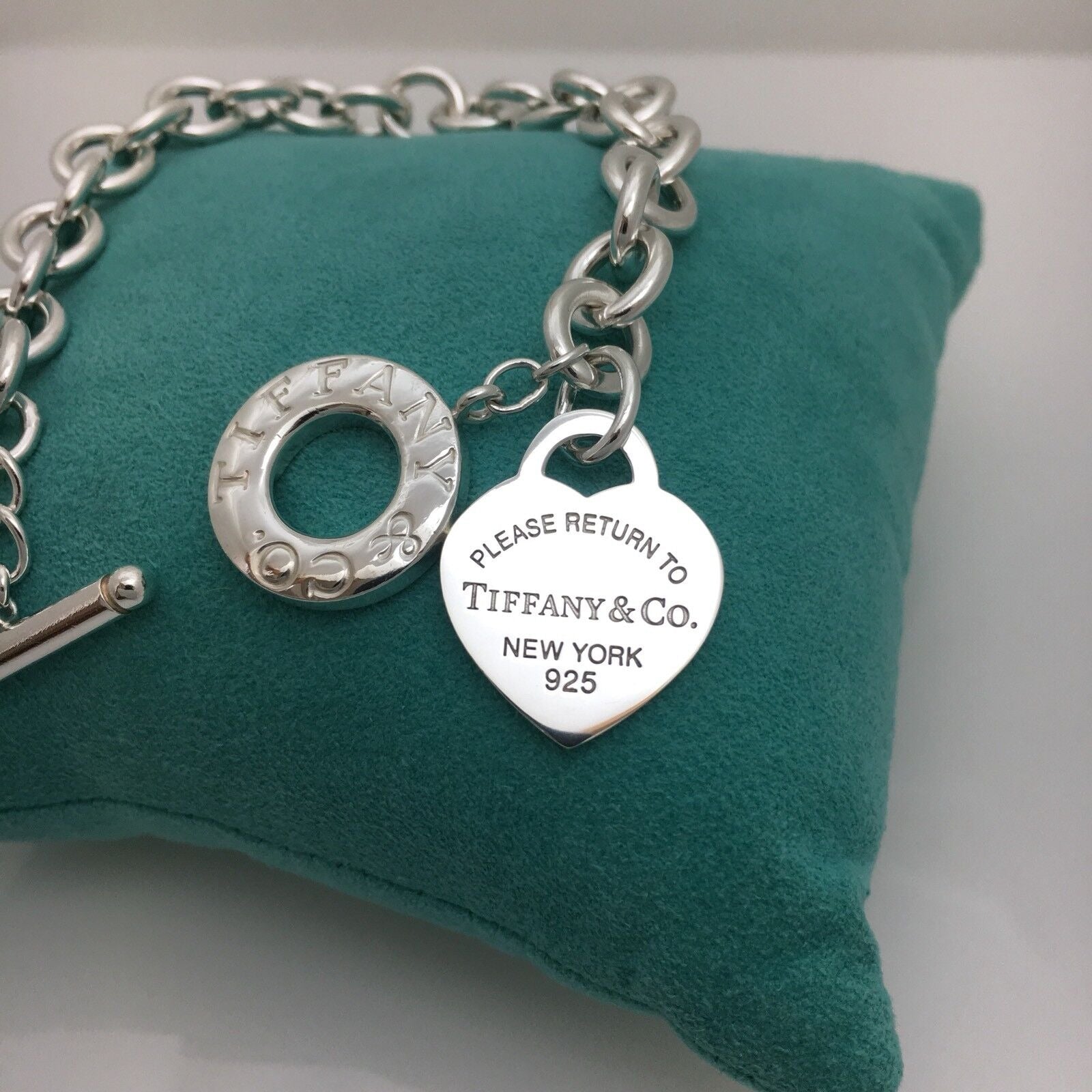 Please Return to Tiffany & Co Heart Tag Toggle Bracelet in Sterling Silver