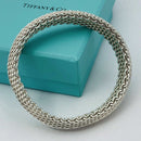 7.5" Tiffany & Co Somerset Bangle Bracelet in Sterling Silver-5