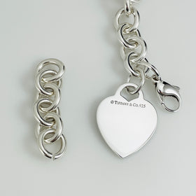 Tiffany & Co Heart Tag Bracelet Extra Chain Links for Repair Lengthening Replacement
