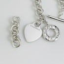 Tiffany Extra Chain Links Repair Replacement Lengthen Heart Tag Toggle Bracelet-1