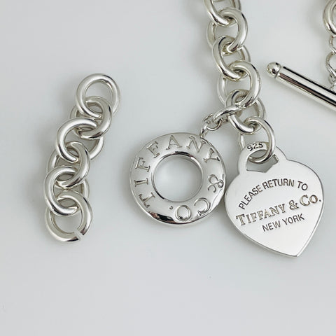Please Return to Tiffany Extra Chain Links Repair Replacement Extension Length Heart Tag Toggle Necklace or Bracelet