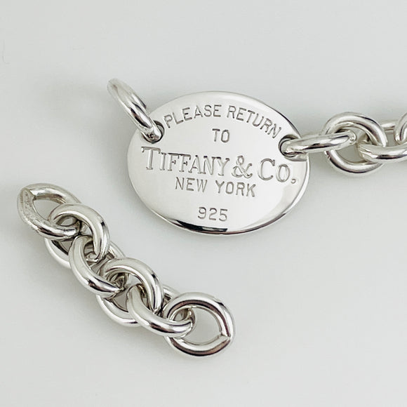 Tiffany Extra Chain Links Repair Replacement Lengthen Return to Tiffany Oval Tag Choker Necklace