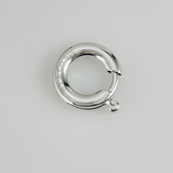 Tiffany & Co 12mm Large Spring Jump Ring Charm Holder Clasp in Sterling Silver