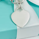 9" Large Tiffany & Co Classic Heart Tag Charm Bracelet in Sterling Silver-5