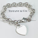 6.5" Extra Small Tiffany & Co Classic Heart Tag Charm Bracelet in Silver - 1