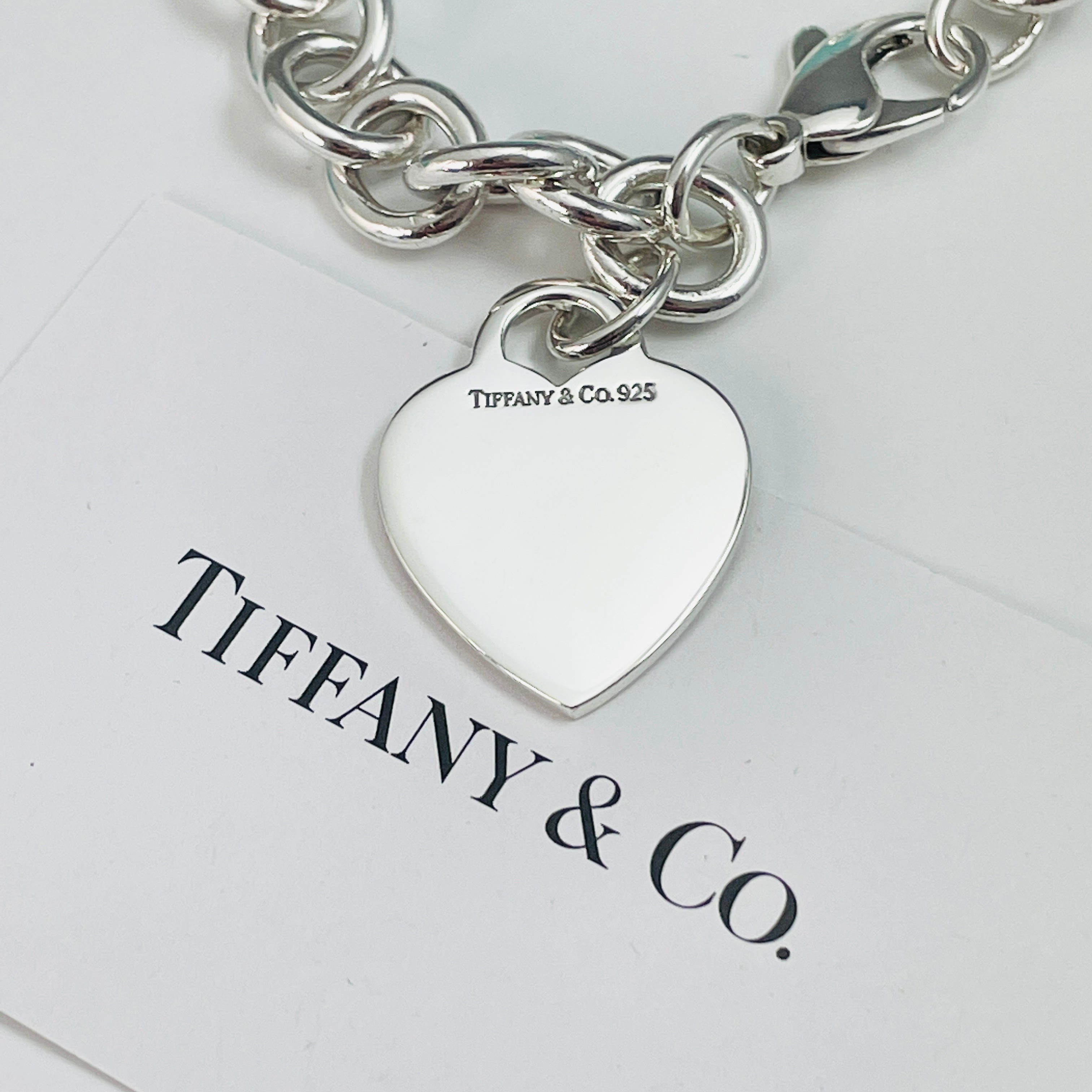 Tiffany & Co. | Jewelry | Tiffany Co Sterling Silver 925 Please Return To  Heart Tag Charm 7 Bracelet | Poshmark