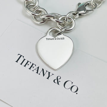 6.5" Extra Small Tiffany & Co Classic Heart Tag Charm Bracelet in Silver - 0