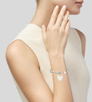 6.5" Extra Small Tiffany & Co Classic Heart Tag Charm Bracelet in Silver-6