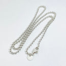 30" Tiffany & Co Bead Necklace Dog Chain - Men's Unisex in Sterling Silver-2