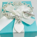 7" Small Tiffany Heart Tag Toggle Charm Bracelet Classic in Sterling Silver-1