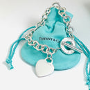 9" Large Tiffany Heart Tag Toggle Charm Bracelet Classic in Sterling Silver-4