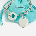 9" Large Tiffany Heart Tag Toggle Charm Bracelet Classic in Sterling Silver - 5