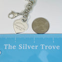 8.25" Medium Large Return To Tiffany Heart Tag Charm Bracelet in Silver - 7
