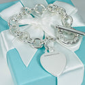 6.5" Extra Small Tiffany Heart Tag Toggle Charm Bracelet Classic in Sterling Silver - 2