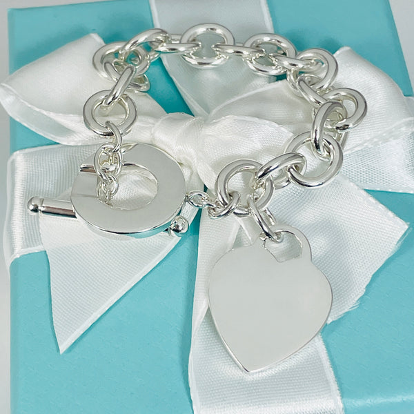 6.5" Extra Small Tiffany Heart Tag Toggle Charm Bracelet Classic in Sterling Silver - 3
