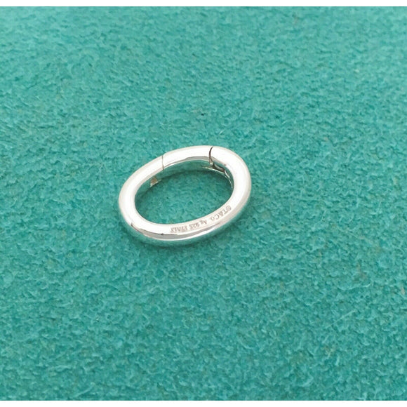 Tiffany Jump Ring Oval Clasping Link Spring Charm or Pendant Holder Attachment
