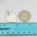 Tiffany & Co Sterling Silver Engravable Blank Heart Tag Charm or Pendant GENUINE-4