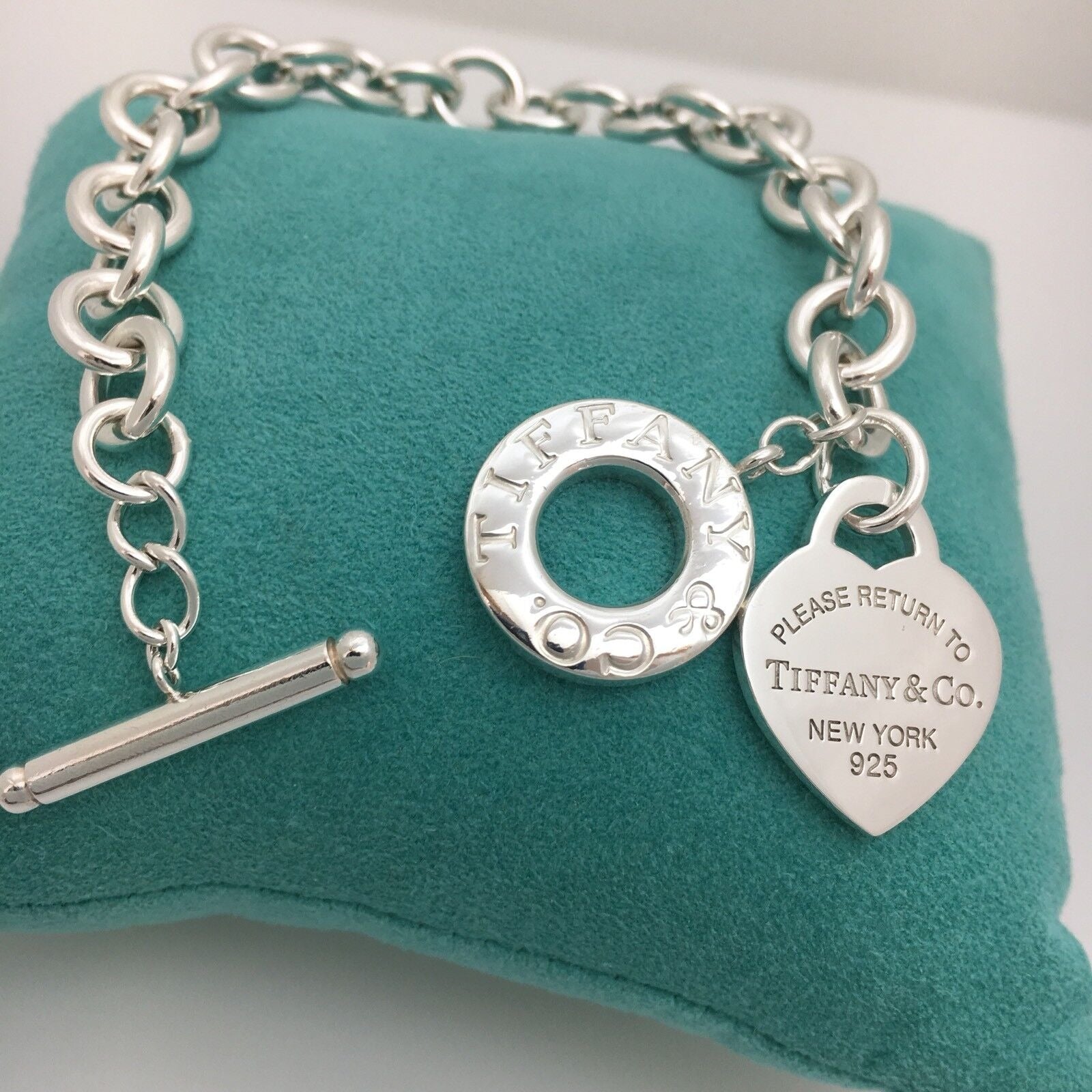 Please Return to Tiffany & Co Heart Tag Toggle Bracelet in Sterling Silver