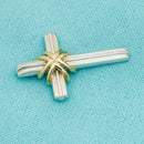 Tiffany & Co Silver and Yellow Gold Cross Crucifix Pendant Mens Unisex-3