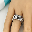 Size 7 Tiffany & Co Somerset Ring Mesh Weave Flexible Unisex-2