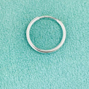 Endless Hoop Earring Wire Sleeper Thin Earring Small 14mm in Sterling Silver-4