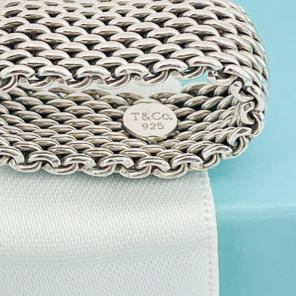 Size 7 Tiffany & Co Somerset Ring Mesh Weave Flexible Unisex